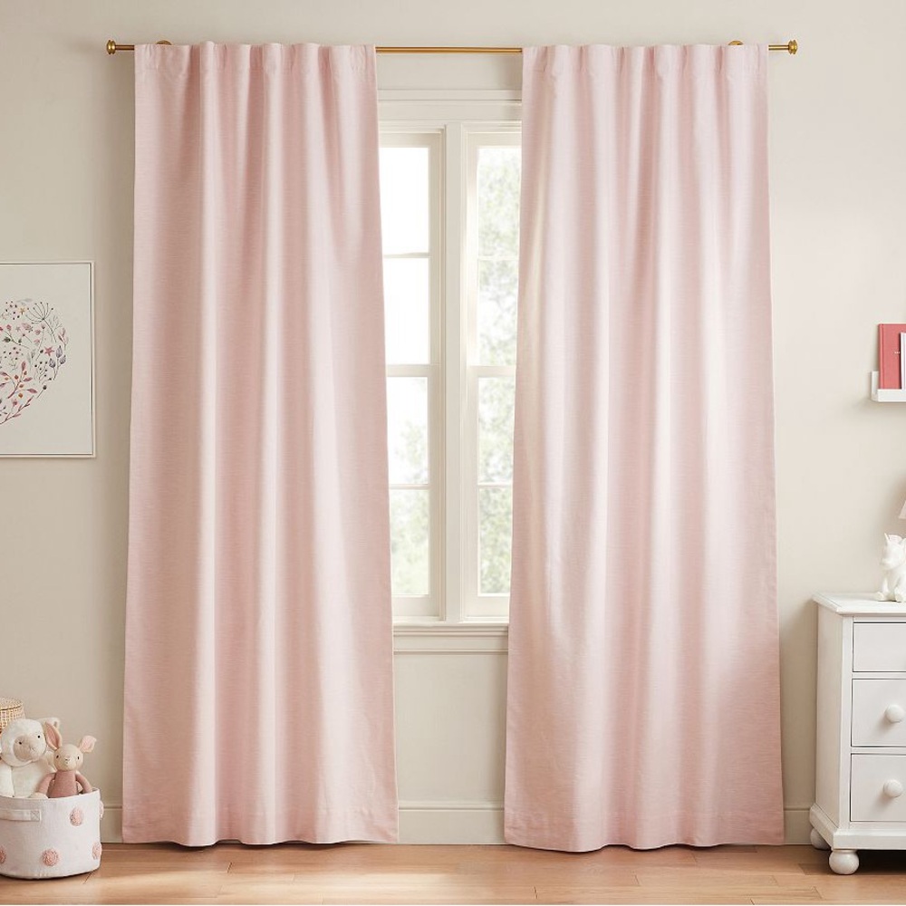 Pottery Barn Kids Soft Pink Drapes